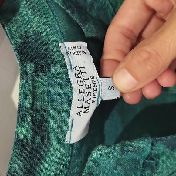 Allegra Masetti l Linen l Dress l Green l Made in Italy l  l Small l 100% Linen - Picture 5 of 7